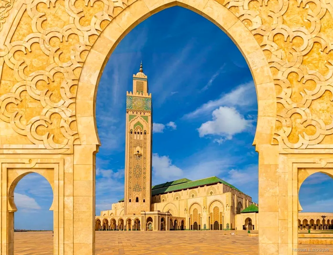Hassan II Mosque exterior on Casablanca city tour