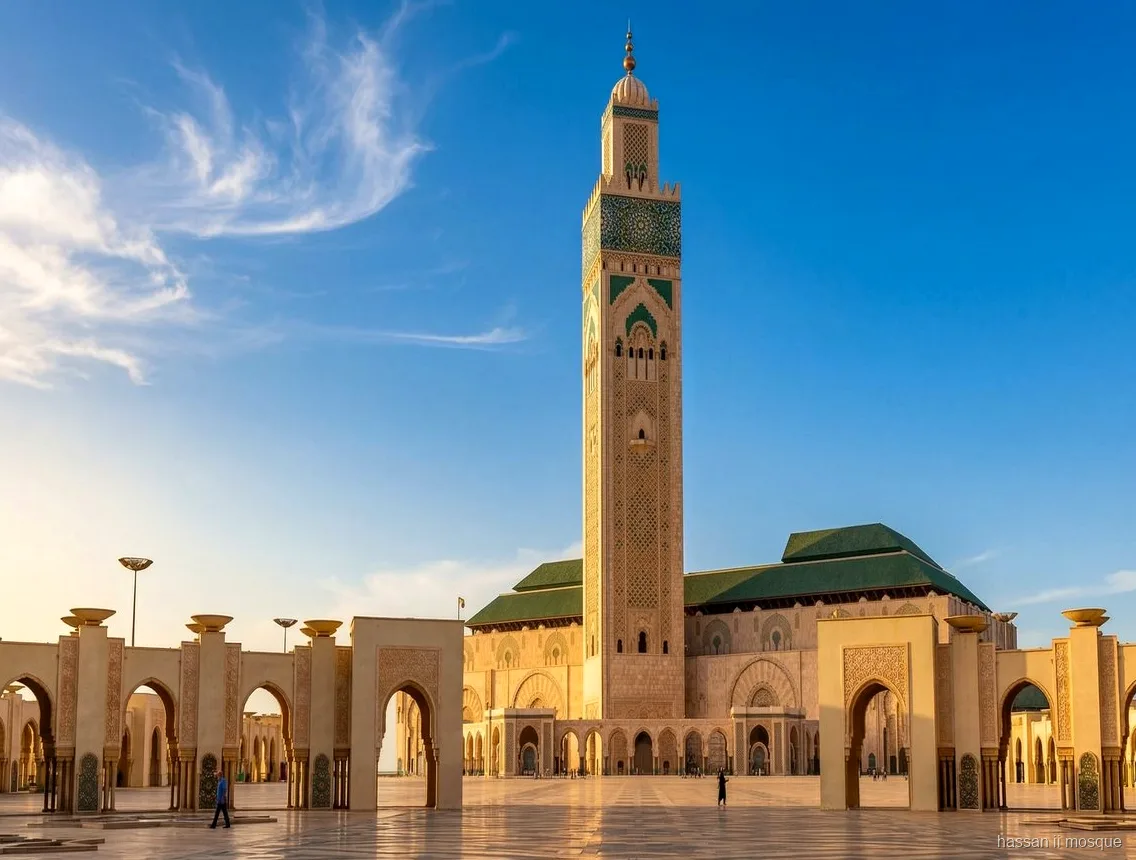 Hassan II Mosque exterior view from Casablanca day trip