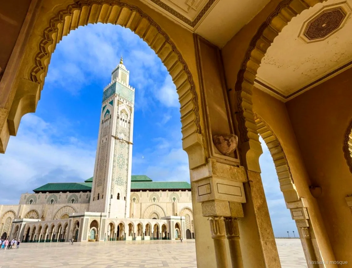 Hassan II Mosque interior mosaic detail